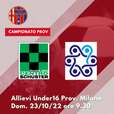 Under16 Prov. Milano – CENTRO SCHUSTER – TEAMSPORT