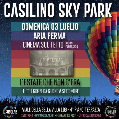 Cinema sul tetto – Ariaferma – 03 Luglio ore 21 – Casilino Sky Park