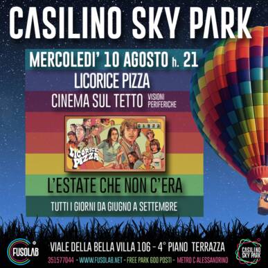 Cinema sul tetto – Licorice Pizza – 10 Agosto ore 21 – Casilino Sky Park