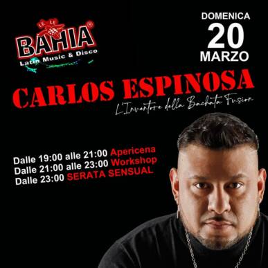 Exclusive Stage di Bachata Fusion con Carlos Espinosa – Nuova data