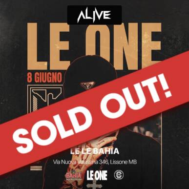 ALIVE SCHOOL PARTY – Special guest LE ONE- 08/06/2026