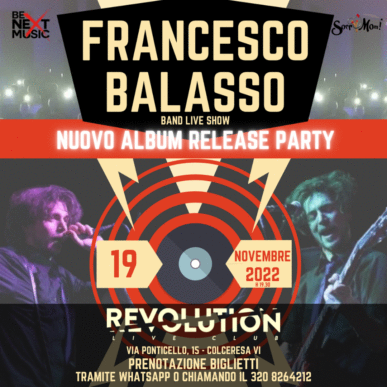 Francesco Balasso – Nuovo Album Release Party