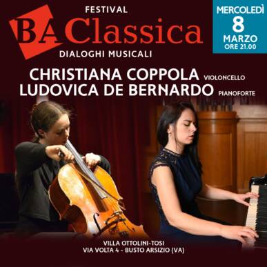 BA CLASSICA – CHRISTIANA COPPOLA, violoncello e LUDOVICA DE BERNARDO, pianoforte