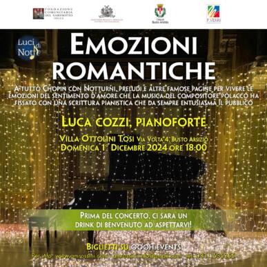 Luce di not(t)e – Emozioni romantiche con Luca Cozzi, pianoforte