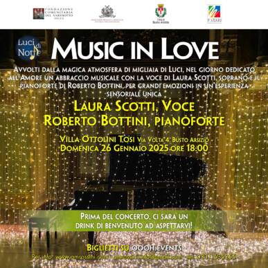 Luci di not(t)e – Music in Love con Laura Scotti, voce e Roberto Bottini, pianoforte