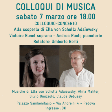 COLLOQUI DI MUSICA – Alla scoperta di Ella von Schultz Adaïewsky