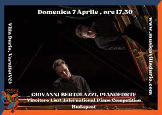 Concerto di Apertura della 45° Musica a Villa Durio. Giovanni Bertolazzi, pianoforte.