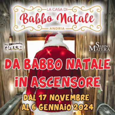 La casa di babbo Natale con i suoi elfi Andria 2023