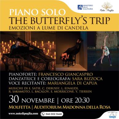 PIANO SOLO – The Butterfly’s Trip – Emozioni a lume di candela