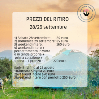 Ritiro di 2 giorni :Equilibrio e presenza,radichiamoci nel qui e ora