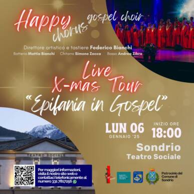 HAPPY LIVE XMAS TOUR – » EPIFANIA IN GOSPEL»-SONDRIO