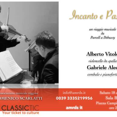 Incanto e Passione . violoncello da spalla, cembalo e pianoforte