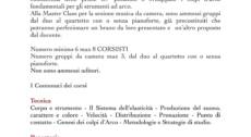 Masterclass di Violino e Musica da Camera