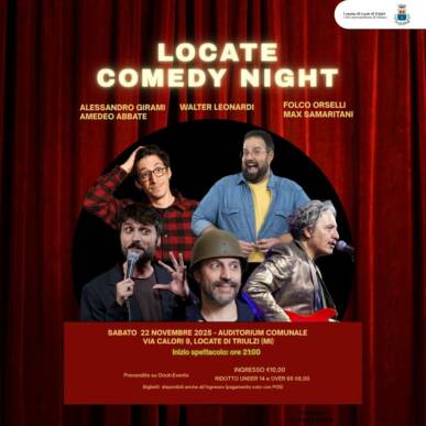 Locate Comedy Night – 22 novembre 2025 con Alessandro Girami, Walter Leonardi, Folco Orselli, Max Samaritani e Amedeo Abbate