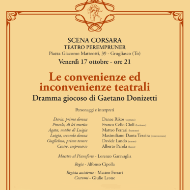 LE CONVENIENZE ED INCOVENIENZE TEATRALI