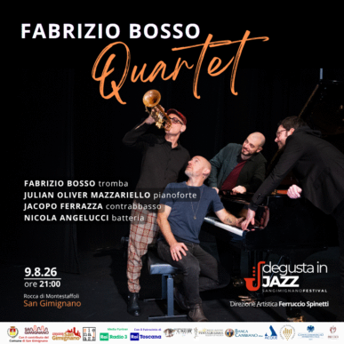 FABRIZIO BOSSO QUARTET in Degusta in Jazz Estate 2026 – San Gimignano