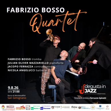 FABRIZIO BOSSO QUARTET in Degusta in Jazz Estate 2026 – San Gimignano