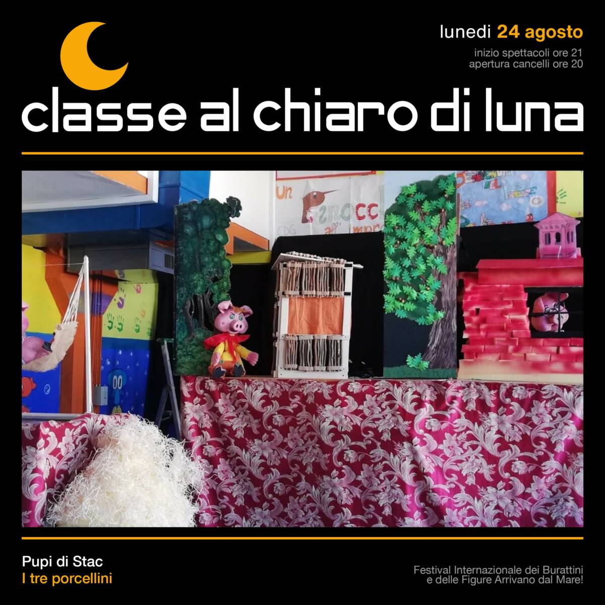 Spettacolo Di Burattini I Tre Porcellini Classe Al Chiaro Di Luna