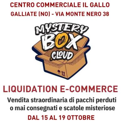 MYSTERYBOX VENDITA PACCHI NON CONSEGNATI E NON RECLAMATI 19 OTTOBRE 2025
