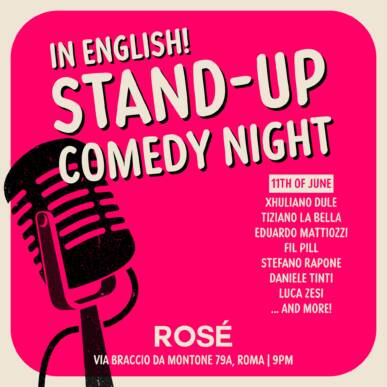 STAND-UP COMEDY NIGHT (IN ENGLISH) ITALIAN & INTERNATIONAL GUESTS
