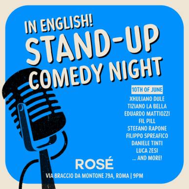 STAND-UP COMEDY NIGHT (IN ENGLISH) ITALIAN & INTERNATIONAL GUESTS