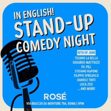 STAND-UP COMEDY NIGHT (IN ENGLISH) ITALIAN & INTERNATIONAL GUESTS