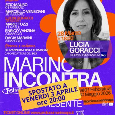 Marino Incontra Festival – Dialoghi sul Presente – Lucia Goracci