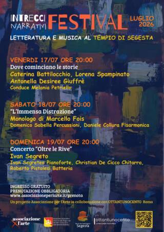 “L’IMMENSA DISTRAZIONE” Monologo di Marcello Fois, Intrecci Narrativi Festival, Letteratura e Musica al Tempio di Segesta.