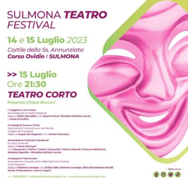 Sulmona Teatro Festival – TeatroCorto, 15 luglio ore 21.30 Cortile S.S. Annunziata