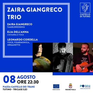 Concerto – Zaira Giangreco, Elia Dell’Anna, Leonardo Cordella – Castello di Tutino 08/08/2021