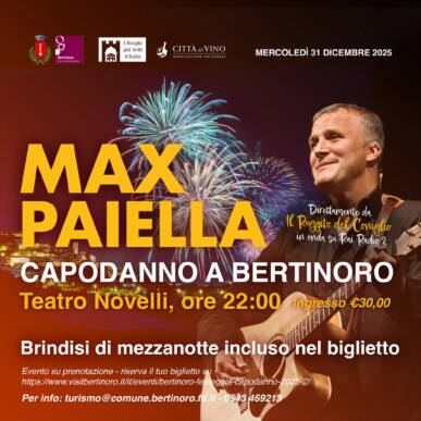 Capodanno a Teatro_Max Paiella_@ Teatro Ex Seminario Novelli di Bertinoro 31/12/2025 ore 22:00