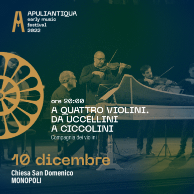 A Quattro violini – Festival Apuliantiqua XII edizione @Monopoli il 10/12/2022