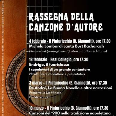 Canzoni del ‘900 nella tradizione napoletana – Il Pinturicchio (B. Giannotti) – 10 marzo 2024 – ore 17:30