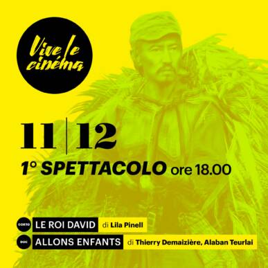 7^Edizione Vive le Cinéma! Domenica 11/12 SERATA FINALE – PRIMO SPETTACOLO