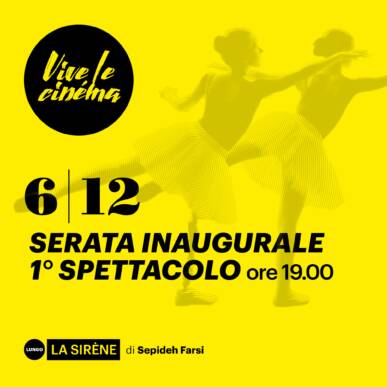 8^ Edizione Vive le Cinéma! Mercoledì 06/12 Serata Inaugurale – Primo Spettacolo