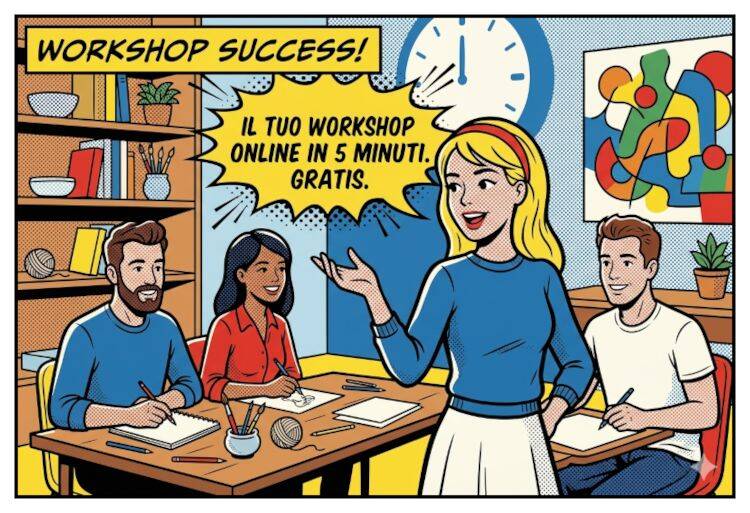 La biglietteria per il tuo workshop in 5 minuti